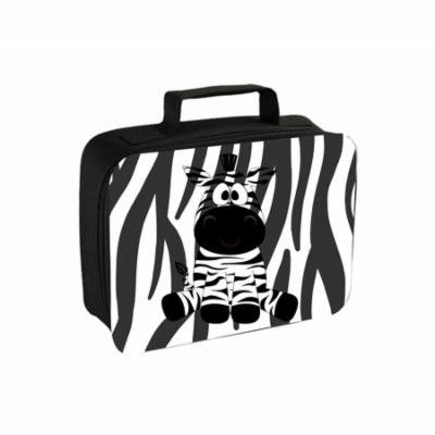 Zebra Small Travel Toiletry / Cosmetic Case with 3 Compartments and Detachable Hanger