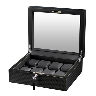 Adfa Volta 8-Watch Case w/ Carbon Fiber Finish