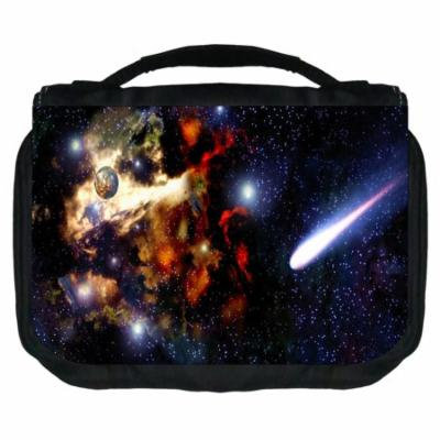 Galactic Small Travel Toiletry / Cosmetic Case with 3 Compartments and Detachable Hanger