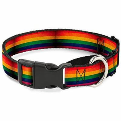 Buckle-Down Flag Pride Distressed Rainbow Martingale Dog Collar