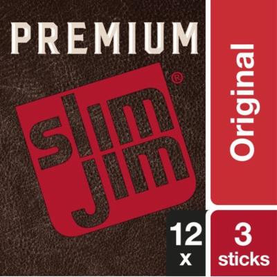 Slim Jim Premium Original 1.23oz (Pack of 12)