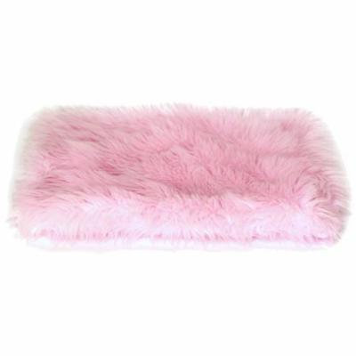 The Dog Squad All Plush Kennel Pet Bed Cover, Pink Shag