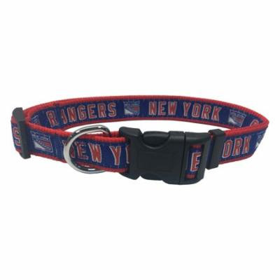New York Rangers Pet Collar by Pets First - Medium