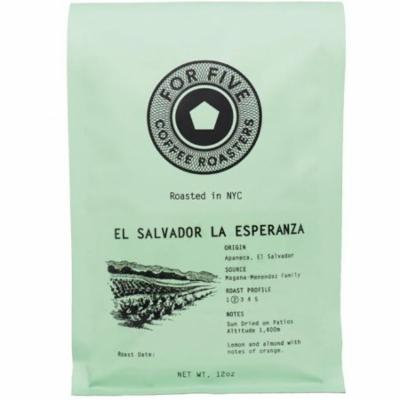 2 Pack - For Five El Salvador La Esperanza Whole Bean 12 oz