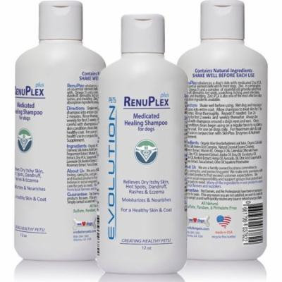 BEST Itchy Dog Shampoo. RenuPlex PLUS Medicated Dog Shampoo. SAFE, All Natural Dog Shampoo for Itchy Skin and Dog Dry Skin