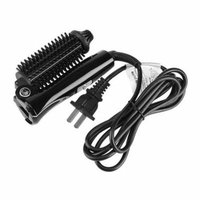 Foldable Hot Hair Curler Brush Curling Iron Brush Ceramic Tourmaline Anion Hair Curler Straightener Instant Heat Up Hair Curling Wand Heated Styler Brush