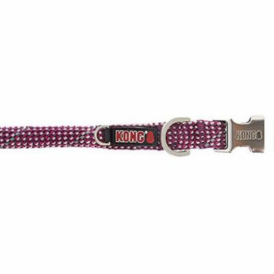 New KONG Rope Dog Collar Pink LARGE