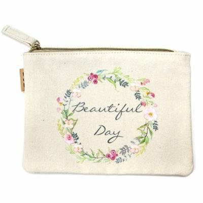 StylesILove 100% Cotton Multi-use Makeup Cosmetic Travel Clutch Pouch Bag (Beautiful Day)