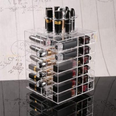 Acrylic Makeup Cosmetic Organizer Spinning Lipstick Storage Holder Tower Display Stand PAGACAT