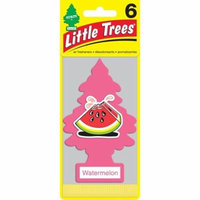 Little Trees Cardboard Hanging Car, Home & Office Air Freshener, Watermelon (Pack of 6)