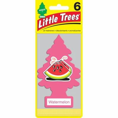 Little Trees Cardboard Hanging Car, Home & Office Air Freshener, Watermelon (Pack of 6)