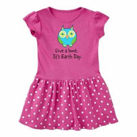 Give a Hoot. It's Earth Day. Cute owl Infant Dress