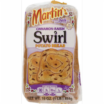 Martin's Cinnamon Raisin Swirl Potato Bread (4 Bags)