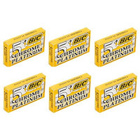BIC Chrome Platinum Double Edge Safety Razor Blades, 30 Count + FREE LA Cross Manicure 74858