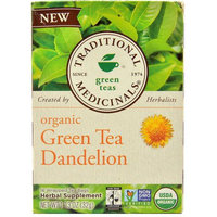 Traditional Medicinals Dandelion Green Tea Bags, 16 count, (Pack of 3)