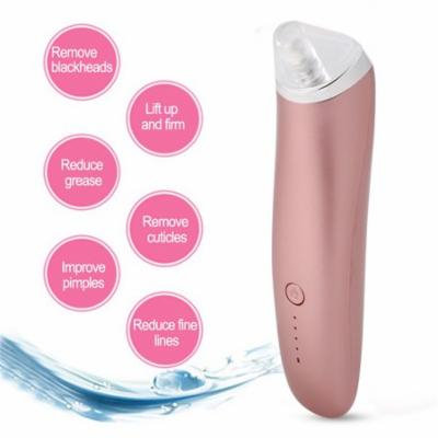 Electric Blackhead Removal Device Skin Cleanser Blackhead Extractor Tool,Skin Pore Cleaner with 4 Replaceable Suction Heads Pink