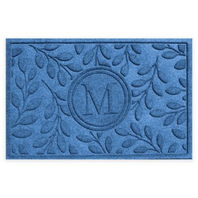 Weather Guard™ 23-Inch x 35-Inch Brittany Leaf Door Mat in Medium Blue