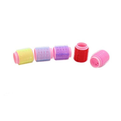 uxcell 5 Pcs Colorful Small Plastic DIY Home Salon Hair Curlers Clips Rollers Hairdressing Tools