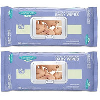 Lansinoh 80 Count Clean & Condition Baby Wipes, Pack of 3