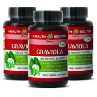 Colon health - PREMIUM GRAVIOLA EXTRACT 650 Mg - Vitamins for men - 3 Bottles 300 Capsules