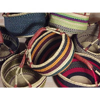 SHOPPING BASKET Ø 37 CM - HANDMADE GHANA BOLGA AFRICA - FAIR TRADE