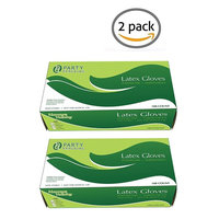 Party Bargains Latex Gloves | Allergy free Food save Disposable Powder Free Plastic Comfort Glove set Perfect for serving in Wedding, Parties, Events - Medium | Pack of 200