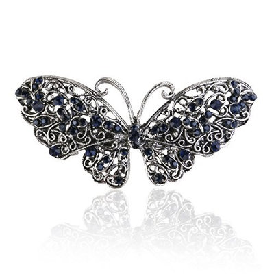 Frcolor Rhinestone Butterfly Hair Clips Hair Barrette Clip Accessary for Women