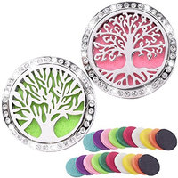 Car Fragrance Essential Oil Diffuser -2 PACK with 20 replacement Color Pads- for Vent Clip Clamp Bling Bling Car Aromatherapy Diffuser