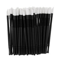 Baoblaze 50Pcs/Set Disposable Lip Brushes Make Up Brush Lipstick Lip Gloss Wands Applicator Tools Makeup Beauty Tool Kits - Normal
