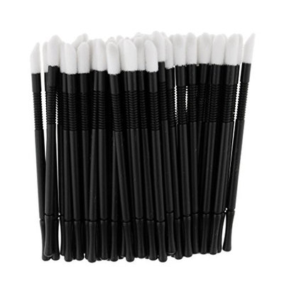 Baoblaze 50Pcs/Set Disposable Lip Brushes Make Up Brush Lipstick Lip Gloss Wands Applicator Tools Makeup Beauty Tool Kits - Normal