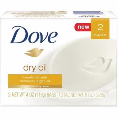 2 Pack - Dove Beauty Bar, 4 oz bars, Dry Oil 2 ea