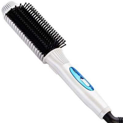 Top Quality Women's Salon Grade Cermaic Flat Iron Styling Hair Brush- White