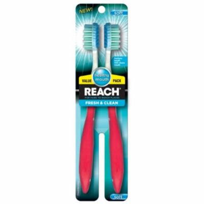 Reach Fresh and Clean Soft Value Pack Adult Toothbrushes, 2 Count