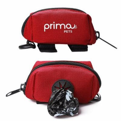 Prima Pets Dog Poop Bag Holder Leash Attachment, Waste Bag Dispenser, Lightweight Fabric, Walking, Running or Hiking Accessory