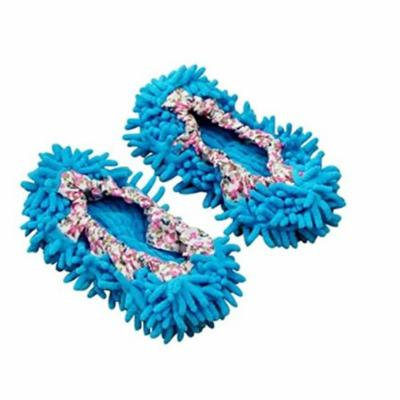 Multifunction Dust Mop Slippers Comforable Shoes For Floor Cleaner - Blue