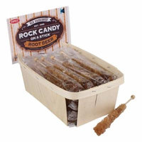 Extra Large Rock Candy Sticks: 24 Brown Rock Candy Sticks - Root Beer - Individually Wrapped for Party Favors, Candy Buffet, Showers, Receptions, Old Fashioned Espeez Bulk Candy on a Stick