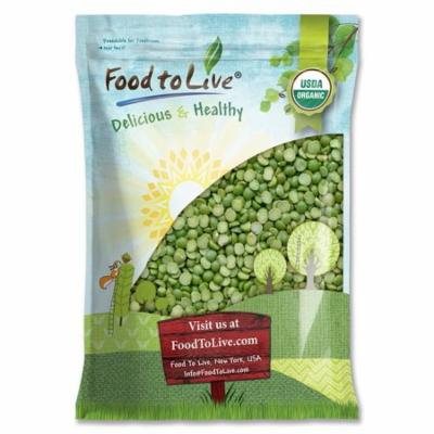 Organic Green Split Peas by Food to Live (Non-GMO, Kosher, Raw, Dried, Great for Pea Soup, High in Protein and Fiber, Bulk, Product of Canada) — 5 Pounds