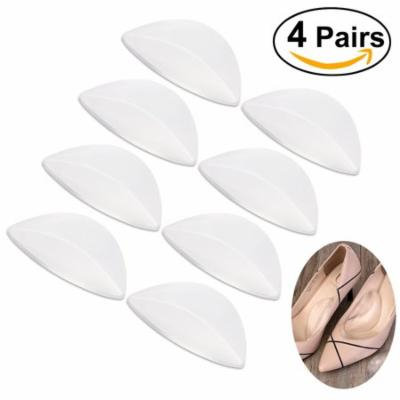 PIXNOR Transparent Silicone Adhesive Arch Support Gel Insole for Flat Feet,Set of 4