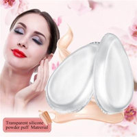 2 pcs Soft Silicone Cosmetic Blender - Washable Durable Cosmetic Powder Puff Blender - Clear Face Cosmetic Powder Blending for Liquid Foundation, BB Cream Concealer, Gel Foundation Cosmetic Tool