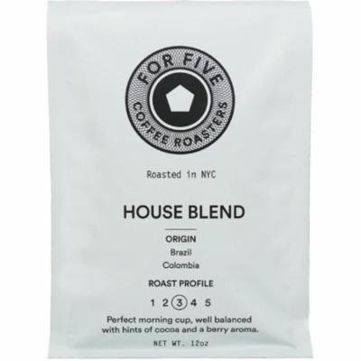 For Five House Blend Whole Bean 12 oz