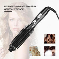 Foldable Anion Hair Curler Roller, Hair Curling Iron, Anti-Scald Safe Long-Lasting Hair Styling Tools, Professional Electric Seamless Comb Hair Roller, Evenly Heating Curling Wand,Rotatable Power Cord