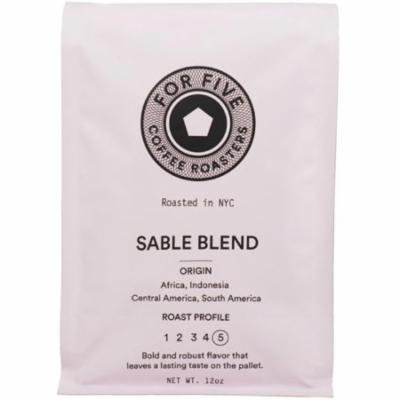 6 Pack - For Five Sable Blend Whole Bean 12 oz