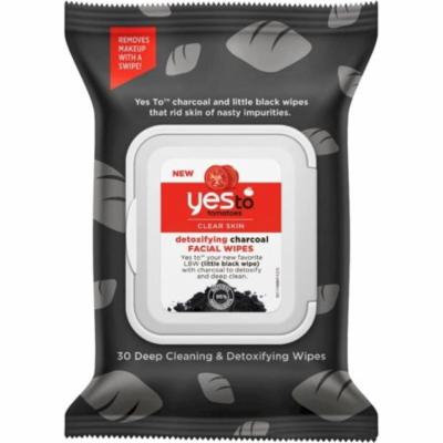 2 Pack - Yes To Detoxifying Charcoal Facial Wipes, Tomatoes 30 ea