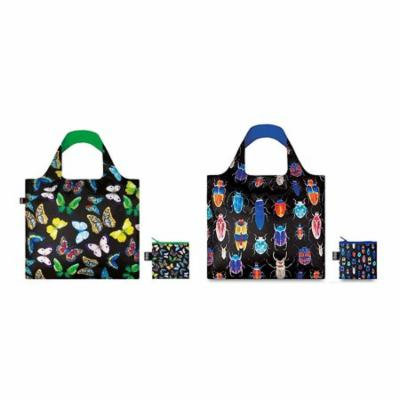 LOQI Wild Insects Reusable Shopping Bags (set of 2) - Butterfly & Insect