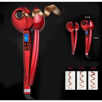 Hair Curler, LCD Professional Salon Automatic Hair Curling Curler nano Ceramic Roller Wave Machine-Black