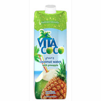 Vita Coco Pure Coconut Water with Pineapple, 33.8 Fl Oz, 12-Pack