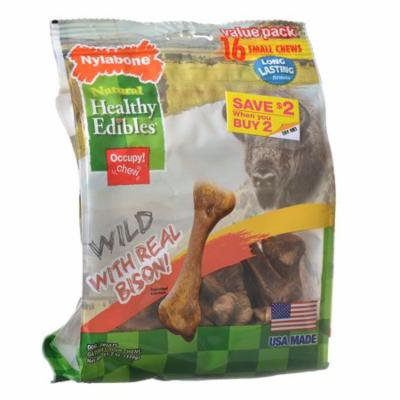 Nylabone Healthy Edibles Wild Chew Bone - Bison Small - 16 Pack - Pack of 4
