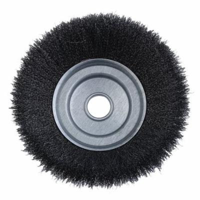 25.4x200mm Curved Steel Wire Weed Brush Head Grout Brush Replace Accessory