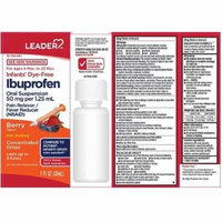 Leader Infant Ibuprofen Dye Free Berry Drops, 1oz 096295132052J643