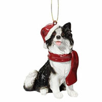 Border Collie Holiday Dog Ornament Sculpture